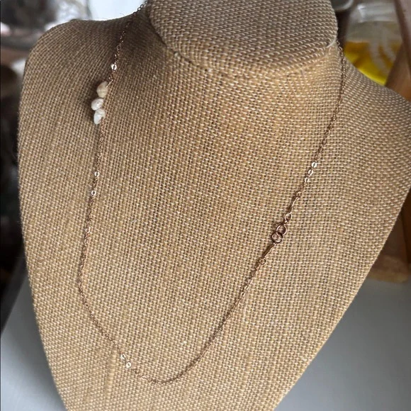 Rose Gold Necklace With Hawaii Momi Niihau Shells - Picture 2 of 3